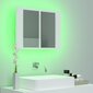 Vannas skapis vidaXL LED 60, balts цена и информация | Vannas istabas skapīši | 220.lv