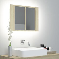 Vannas skapis vidaXL LED 60, brūns цена и информация | Шкафчики для ванной | 220.lv
