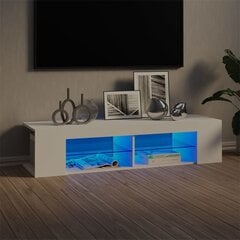 vidaXL TV plaukts ar LED lampiņām, 135x39x30 cm, balts cena un informācija | TV galdiņi | 220.lv