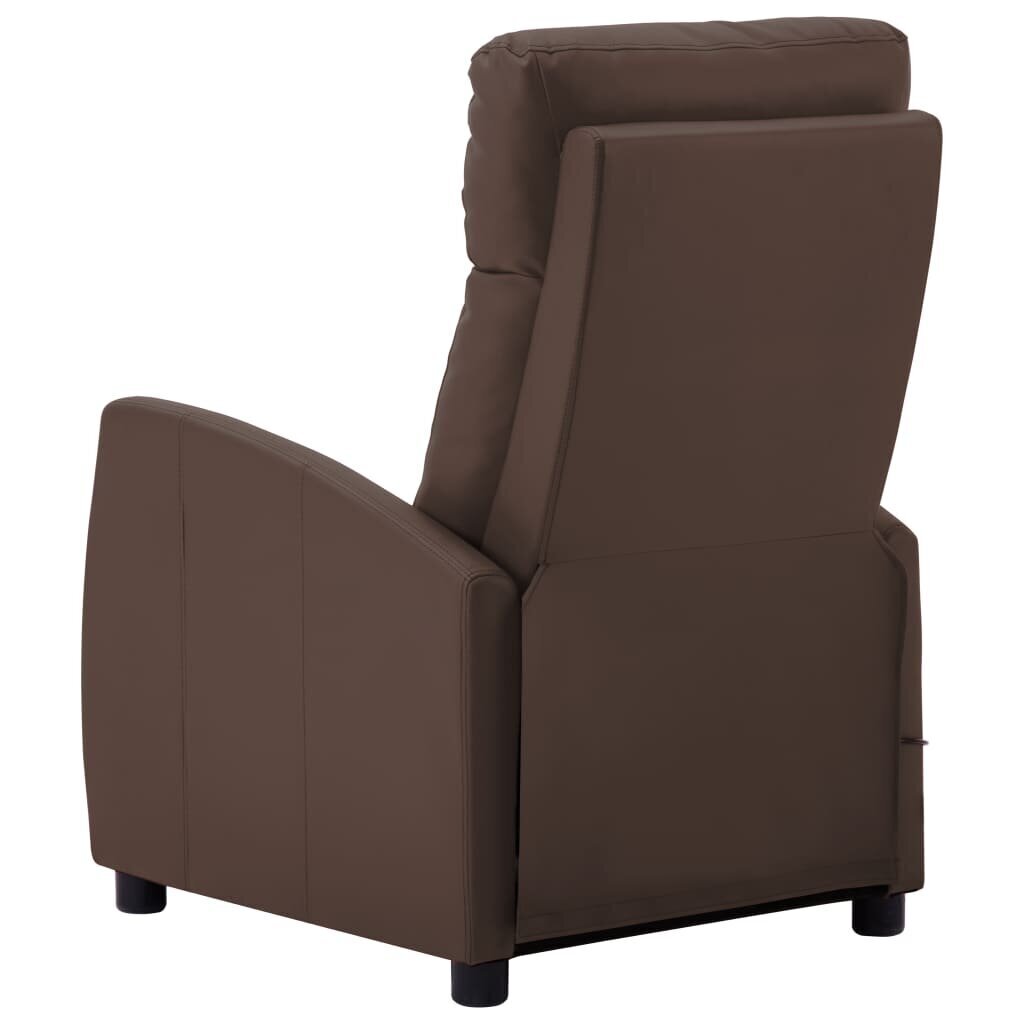 vidaXL elektrisks masāžas krēsls, atgāžams, brūna mākslīgā āda cena un informācija | Atpūtas krēsli | 220.lv