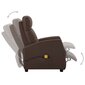vidaXL elektrisks masāžas krēsls, atgāžams, brūna mākslīgā āda cena un informācija | Atpūtas krēsli | 220.lv