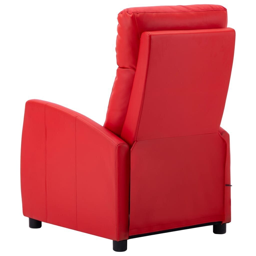 vidaXL elektrisks masāžas krēsls, atgāžams, sarkana mākslīgā āda cena un informācija | Atpūtas krēsli | 220.lv