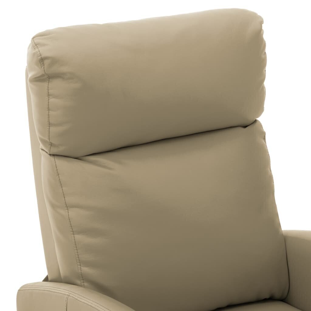 vidaXL elektrisks masāžas krēsls, kapučīno krāsas mākslīgā āda cena un informācija | Atpūtas krēsli | 220.lv