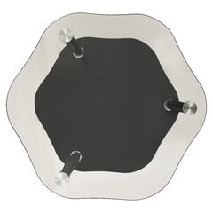 vidaXL 2 līmeņu galdiņš, 38x38x50cm, caurspīdīgs, melns, rūdīts stikls цена и информация | Журнальные столики | 220.lv