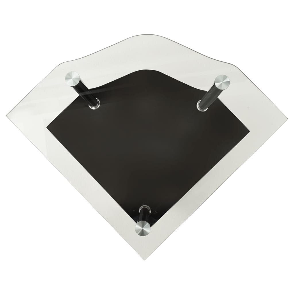 vidaXL 2 līmeņu galdiņš, 38x38x50cm, caurspīdīgs, melns, rūdīts stikls цена и информация | Žurnālgaldiņi | 220.lv