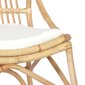 vidaXL rotangpalmas krēsls, lins cena un informācija | Atpūtas krēsli | 220.lv