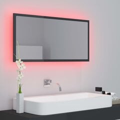 Spogulis vidaXL LED 90, pelēks цена и информация | Зеркала в ванную | 220.lv
