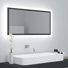 Spogulis vidaXL LED 90, pelēks цена и информация | Зеркала в ванную | 220.lv