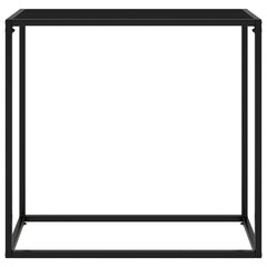 vidaXL konsoles galdiņš, melns, 80x35x75 cm, rūdīts stikls цена и информация | Журнальные столики | 220.lv