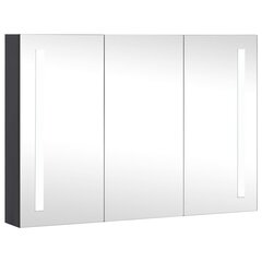 vidaXL vannasistabas skapītis ar spoguli un LED, 89x14x62 cm cena un informācija | Vannas istabas skapīši | 220.lv