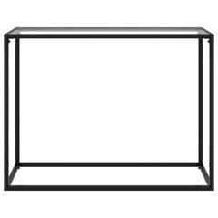 vidaXL konsoles galdiņš, 100x35x75 cm, rūdīts stikls, caurspīdīgs cena un informācija | Žurnālgaldiņi | 220.lv
