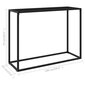 vidaXL konsoles galdiņš, melns, 100x35x75 cm, rūdīts stikls cena un informācija | Žurnālgaldiņi | 220.lv