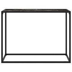 vidaXL konsoles galdiņš, melns, 100x35x75 cm, rūdīts stikls cena un informācija | Žurnālgaldiņi | 220.lv