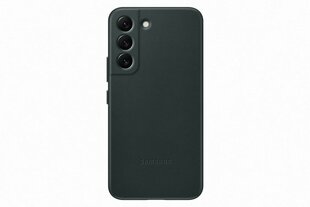 Leather Cover for Samsung Galaxy S22, Zaļš cena un informācija | Telefonu vāciņi, maciņi | 220.lv