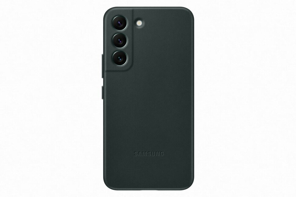 Leather Cover for Samsung Galaxy S22, Zaļš cena un informācija | Telefonu vāciņi, maciņi | 220.lv