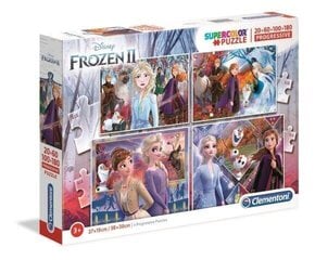 Puzle Clementoni Publy Progressive Frozen 2, 20 + 60 + 100 + 180 gab. cena un informācija | Puzles, 3D puzles | 220.lv