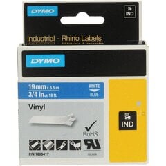 Vinila lente Dymo Rhino 19mm x 5,5m / balta uz zilas (1805417) cena un informācija | Piederumi printerim | 220.lv