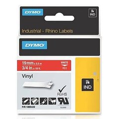 Vinila lente Dymo Rhino 19mm x 5,5m / balta uz sarkana (1805422) cena un informācija | Piederumi printerim | 220.lv