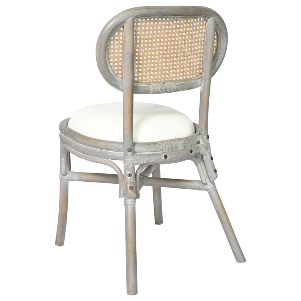 vidaXL virtuves krēsli, 4 gab., pelēks lins cena un informācija | Virtuves un ēdamistabas krēsli | 220.lv