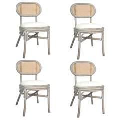 Обеденные стулья, 4 шт., серые цена и информация | Стулья для кухни и столовой | 220.lv