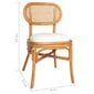 vidaXL virtuves krēsli, 2 gab., gaiši brūns lins cena un informācija | Virtuves un ēdamistabas krēsli | 220.lv