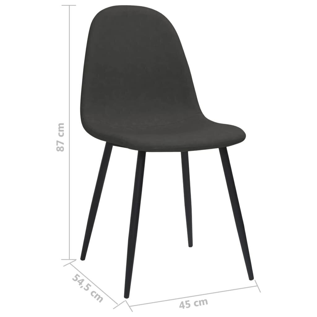 vidaXL virtuves krēsli, 4 gab., 45x54,5x87 cm, melna mākslīgā āda cena un informācija | Virtuves un ēdamistabas krēsli | 220.lv