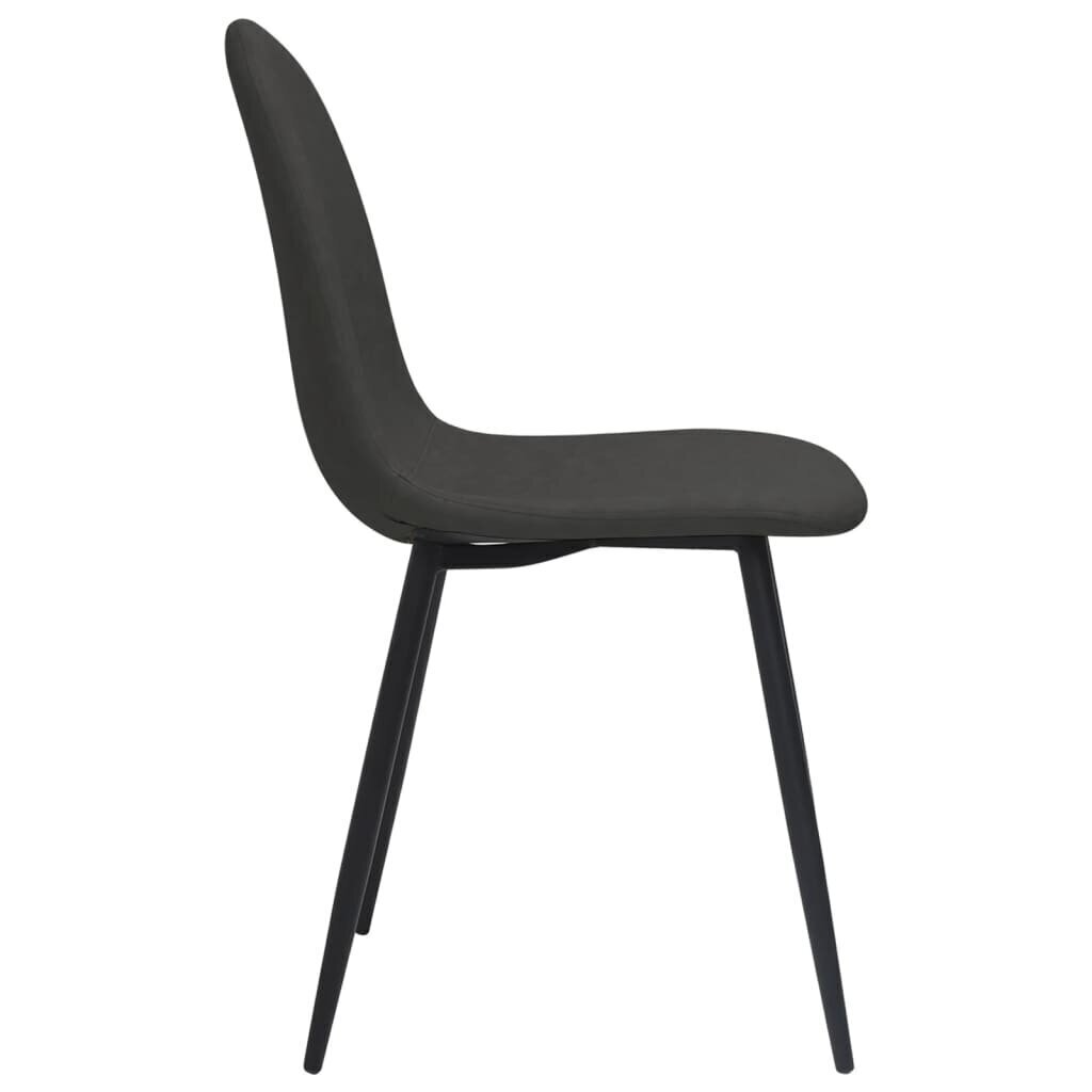 vidaXL virtuves krēsli, 4 gab., 45x54,5x87 cm, melna mākslīgā āda cena un informācija | Virtuves un ēdamistabas krēsli | 220.lv