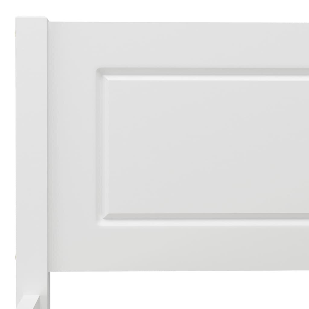 vidaXL gultas rāmis, priedes masīvkoks, balts, 90x200 cm cena un informācija | Gultas | 220.lv