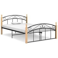 Кровать, металлическая, черная, 140 x 200 см цена и информация | Кровати | 220.lv