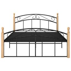 Кровать, металлическая, черная, 140 x 200 см цена и информация | Кровати | 220.lv