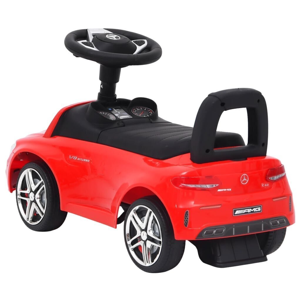 vidaXL stumjams rotaļu auto, Mercedes-Benz C63, sarkans цена и информация | Rotaļlietas zīdaiņiem | 220.lv