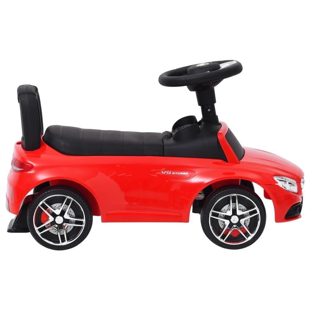 vidaXL stumjams rotaļu auto, Mercedes-Benz C63, sarkans cena un informācija | Rotaļlietas zīdaiņiem | 220.lv