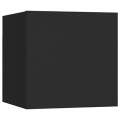 vidaXL sienas TV skapītis, 30,5x30x30 cm, melns цена и информация | Тумбы под телевизор | 220.lv