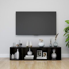 vidaXL TV plaukti, 4 gab., melni, 37x35x37 cm, skaidu plāksne цена и информация | Тумбы под телевизор | 220.lv