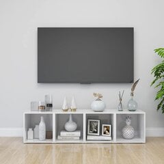 vidaXL TV plaukti, 4 gab., spīdīgi balti, 37x35x37 cm, skaidu plāksne цена и информация | Тумбы под телевизор | 220.lv