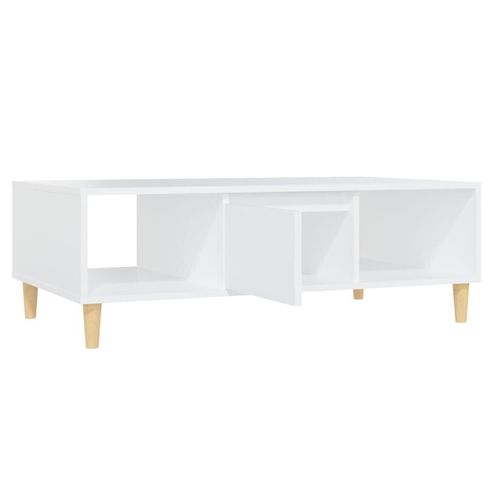 vidaXL kafijas galdiņš, balts, 103,5x60x35 cm, skaidu plāksne цена и информация | Žurnālgaldiņi | 220.lv