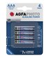 Baterijas, AgfaPhoto Alkaline Power AAA LR3 (4 gab.) cena un informācija | Baterijas | 220.lv