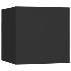 vidaXL naktsskapītis, melns, 30,5x30x30 cm, skaidu plāksne cena un informācija | Naktsskapīši | 220.lv
