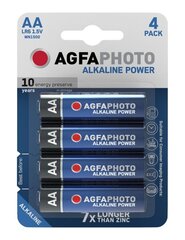 Baterijas, AgfaPhoto Alkaline Power AA LR6 (4 gab.) цена и информация | Батарейки | 220.lv