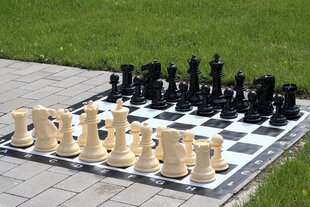 Liels šaha komplekts dārza PVC materiālam kaina ir informacija | Galda spēles | 220.lv