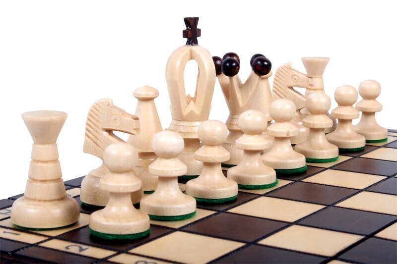 Šaha galdiņš ar koka pogām Karalis cena un informācija | Galda spēles | 220.lv