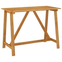 vidaXL dārza bāra galds, 140x70x104 cm, akācijas masīvkoks cena un informācija | Dārza galdi | 220.lv