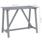 vidaXL dārza bāra galds, 140x70x104 cm, pelēks, akācijas masīvkoks цена и информация | Dārza galdi | 220.lv