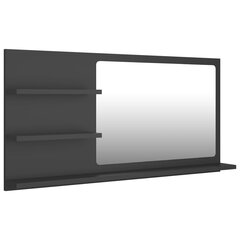 vidaXL vannasistabas spogulis, pelēks, 90x10,5x45 cm, skaidu plāksne cena un informācija | Vannas istabas skapīši | 220.lv