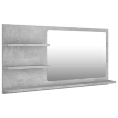 vidaXL vannasistabas spogulis, pelēks, 90x10,5x45 cm, skaidu plāksne цена и информация | Шкафчики для ванной | 220.lv