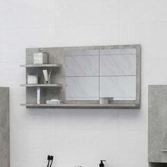 vidaXL vannasistabas spogulis, pelēks, 90x10,5x45 cm, skaidu plāksne cena un informācija | Vannas istabas skapīši | 220.lv