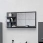 vidaXL vannasistabas spogulis, spīdīgi pelēks, 90x10,5x45 cm cena un informācija | Vannas istabas skapīši | 220.lv
