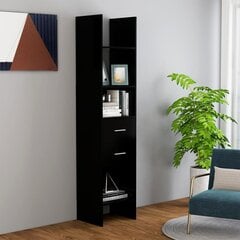 Grāmatu plaukts vidaXL, 40x35x180 cm, melns цена и информация | Полки | 220.lv