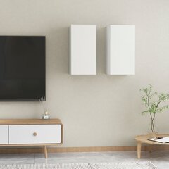 TV skapīši vidaXL, 2 gab., 30,5x30x60 cm, balti цена и информация | Тумбы под телевизор | 220.lv