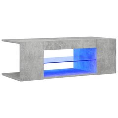 TV galdiņš ar LED lampiņām vidaXL, 90x39x30 cm, betona pelēks цена и информация | Тумбы под телевизор | 220.lv
